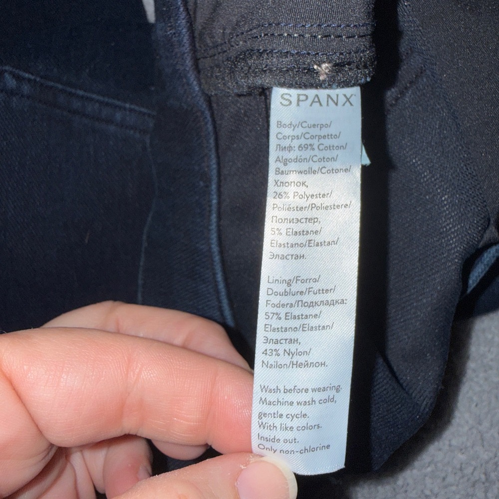 SPANX Women's Dark Wash Denim Jeggings Jeans Size Large - Picture 4 of 4